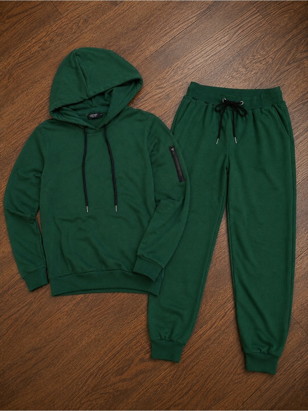 Men's Forest Green Hooded Sweatshirt & Jogger Set Sz L